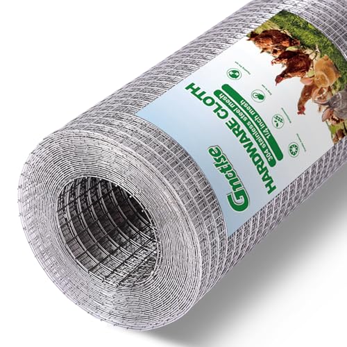Hardware Cloth 1/4 inch 23 Gauge Small Size 304 Stainless Steel mesh Chicken Welded Wire Fencing Wire Mesh Roll Fencing Garden Fence Squirrel Tunnel Network 16in×10ft - size: (1/4in)16inx10ft