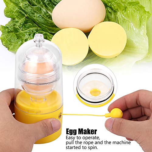 Egg Scrambler Shaker, Whisk Hand Powered Golden Egg Maker Eggs Yolk White Mixer Kitchen Gadgets for Mixing Egg