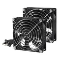 UMLIFE 2Pack AC Power Axial Fan 110V 120V 9025 90mm x 25mm Dual Ball Metal for DIY Ventilation Exhaust Projects Cooling - color: 90x25mm