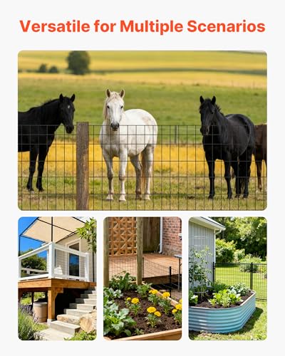 VEVOR Hardware Cloth, 48 in x 50 ft, 2 x 4 in Mesh 14 Gauge Galvanized Steel Wire Fencing for Cattle, Hog & Sheep, Heavy Duty Vinyl Coated Fence for Animal Enclosures, Cage Wire, Garden Fences - size: 48in*50ft 2in*4in
