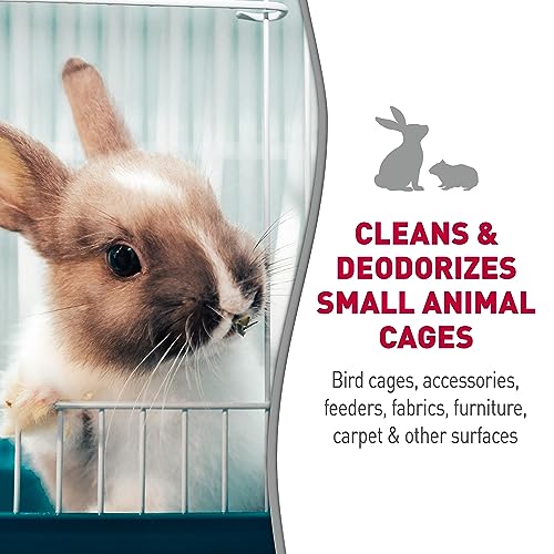 Nature's Miracle Small Animal Cage & Surface Cleaner, 24 oz | Bio-Enzymatic Formula Helps Break Down Tough Stains & Odors, Cleans & Deodorizes Cages & Accessories, Safe For Pets and Home* - size: 24 fl oz