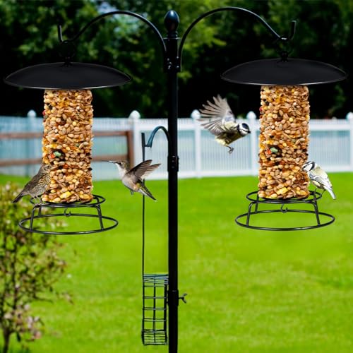 2 Pcs Cylinder Bird Feeder Outdoor Seed Cake Feeder Metal Suet Cake Holder Backyard Wild Bird Feeding Feeders for Outdoors Garden(Classic)
