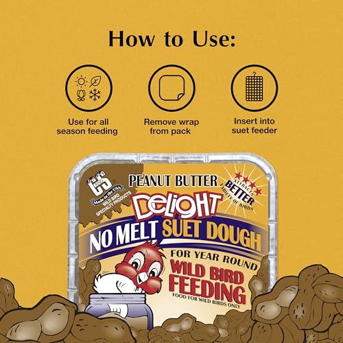 C&S Peanut Butter Delight No Melt Suet Dough 11.75 Ounces, 12 Pack - style: Peanut Butter 12-Pack
