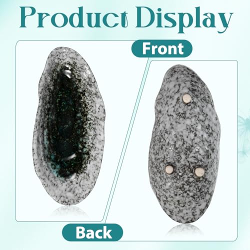 Toddmomy Butterfly Puddler Garden Stone, 8.25inch Outdoor Butterfly Feeder Bee Watering Station Ceramic Bird Bath Water Food Holder for Feeding for Yard Lawn Decoration