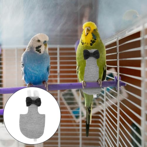 balacoo Washable Bird Diapers 4Pcs Reusable Lightweight Flight Suit Liners Breathable Skin-Friendly Bird Costume for Parrots Macaw Cockatoo Parakeet