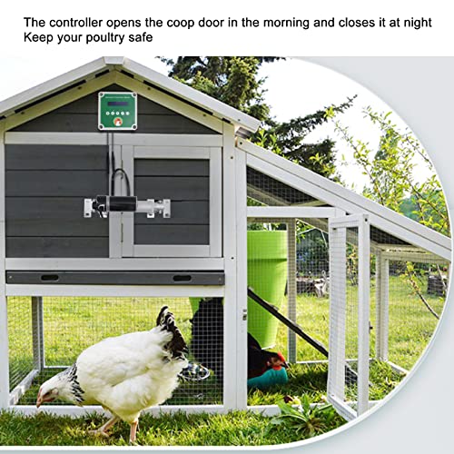 Linear Actuators for Automatic Chicken Coop Opener DIY with Timer, Electric Aviary Door Motor Kit with Programmable Remote Control with Light Sensor (Plug