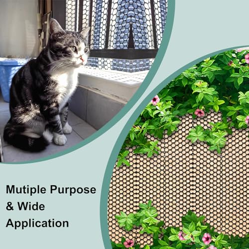 Chicken Plastic Wire Fencing Mesh - Heavy-Duty Plastic Chicken Black Wire Fence Mesh for Gardening, Barrier Netting, Poultry Dogs Rabbit Fencing (Black, 15.7IN x 33FT) - size: 15.7IN x 33FT