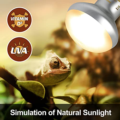 REPTI ZOO 2 Pack 100W Reptile Heat Lamp Bulbs,Upgraded Reptile Day and Night Basking Spot Bulb Combo Amphibian Infrared Heat Lamp Bulb/UVA Basking Spot Daylight Heating Light Bulb - style: Style 1