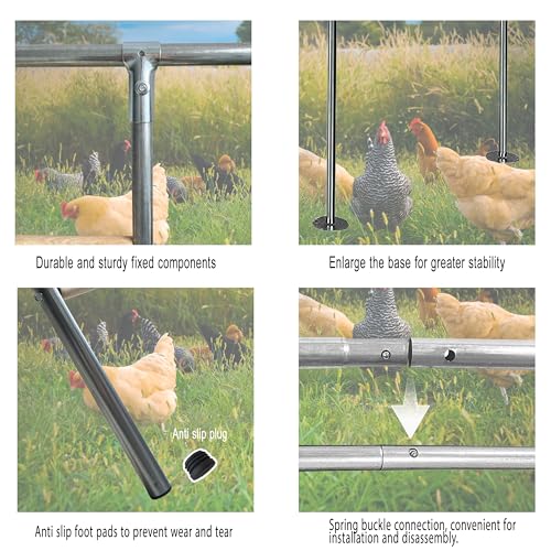 Chicken Roosting Ladder, Chicken Perch Coop, Large Metal Coop Accessories, Strong and Durable, Easy to Installation&Clean, Backyard Playground, 43.3' L X 19.3' W X 39.4'