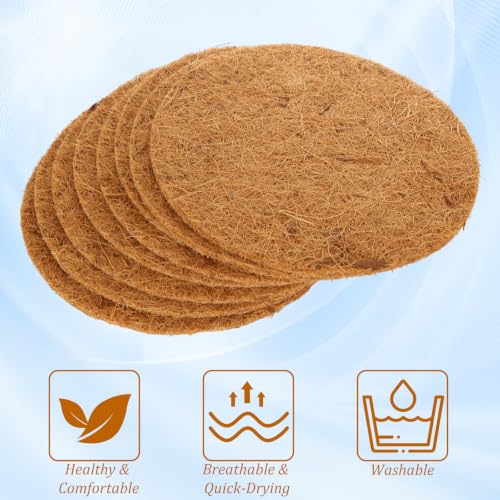 20 Pcs Pigeon Nesting Pads 8 Inch, Natural Coconut Fiber Bird Egg Mat, Birds Breeding Mat for Parakeet Chicken, Pigeon Hatching Bedding Accessories