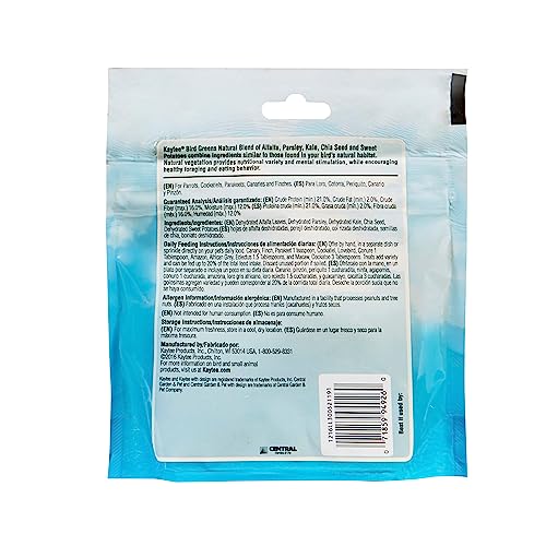 Kaytee Bird Greens Treat for All Pet Birds, 1 oz (Pack of 2) - size: 1 Ounce (Pack of 2)