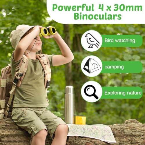 Yunsailing 9 Pack Kids Binoculars,Multicolored | for Kids Folding Outdoor Explorer Toy for Bird Watching, Camp, Scavenger Hunt, Classroom Activities, VBS, Party Favor - color: Multicolored