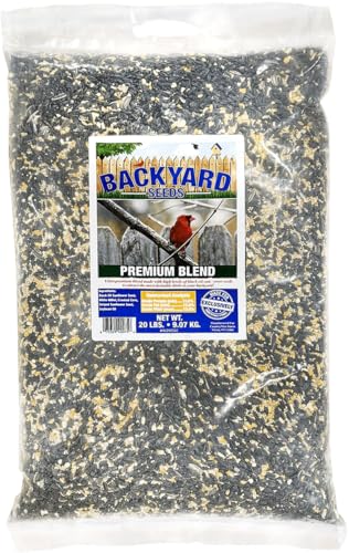 CountryMax 20 LB Backyard Seeds Premium Bird Seed | Supreme Wild Bird Food Blend for Outside Feeders, Medium Bag of Wild Bird Food - size: 20 Pound (Pack of 1), style: Premium Blend
