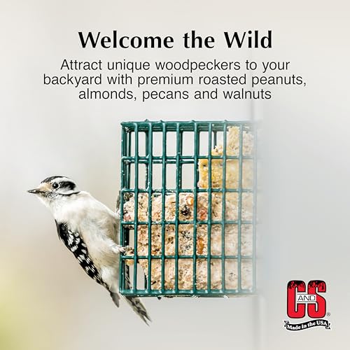 C&S Woodpecker Suet Treat, Outdoor Wild Bird Food for Woodpeckers, Flickers and More, 8 Pack - style: Woodpecker, 8 Pack