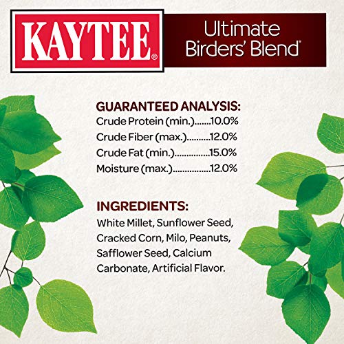 Kaytee Ultimate Birder's Blend Food,Wild Bird Seed for Grosbeaks,Cardinals,Nuthatches,Woodpeckers & More Outside Feeders,10 Pound,(Pack of 2) - size: 160 Ounce (Pack of 2), style: Birder's Blend