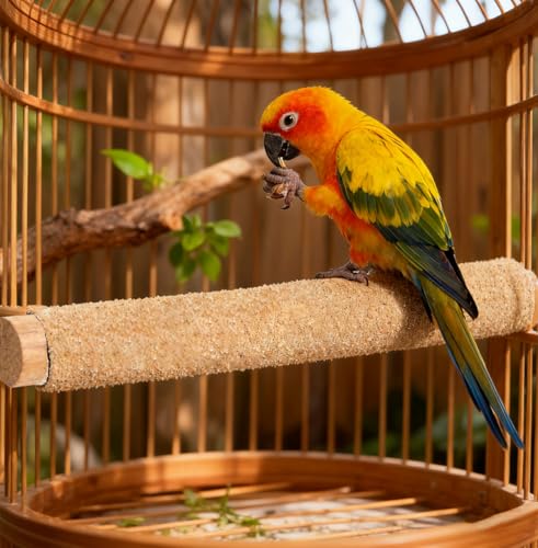 12-Pack Large Sanded Perch Covers for Parakeets,3/4" Diameter | Bird Accessories | Pet Bird Supplies | Bird Perches for Cage Parrotlets, Canaries and Other Small Birds (12pcs Large 10" L x 3/4" D) - size: 12pcs Large 10" L x 3/4" D