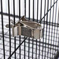 1 Pcs Bird Food Holder Parrot Cage Seed Feeder Stainless Steel Vegetable Fruit Clip for Bird Cockatiel Parrot Hamster