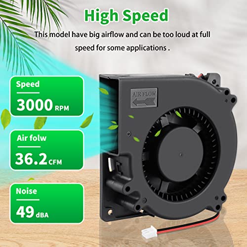 120mm x 32mm Dual Ball 12V Centrifugal Blower Fan Squirrel Cage 2P | 12Volt Brushless for DIY Computer Case Amp RV Fridge Electronics Exhaust Inflatable Replacement Projects - style: 12V DC Brushless Blower