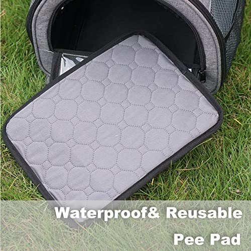 Bunny Carrier, Portable Small Pet Bag with Water Bottle Holder | Breathable carrier, lightweight, leak-proof liner, vet appointments& outdoor trips, fits rabbits, guinea pigs, bearded dragon - size: Large