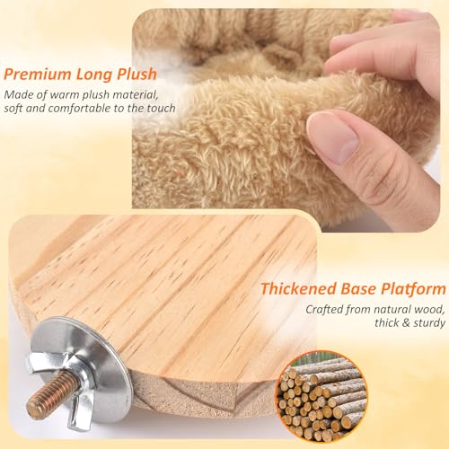DBNESS Small Bird Nest for Cage, Removable Plush Parrot Hammock Warm Resting Perch Platform for Budgies Cockatiel Conure Parakeet Hamster Washable Breeding Sleeping Lay Eggs Nesting - size: S
