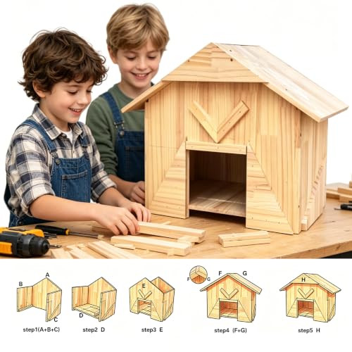 Handcrafted Extra Large Solid Wood Duck Coop - Spacious Outdoor Poultry House for Ducks, Chickens & More, Easy Backyard Mounting Kit