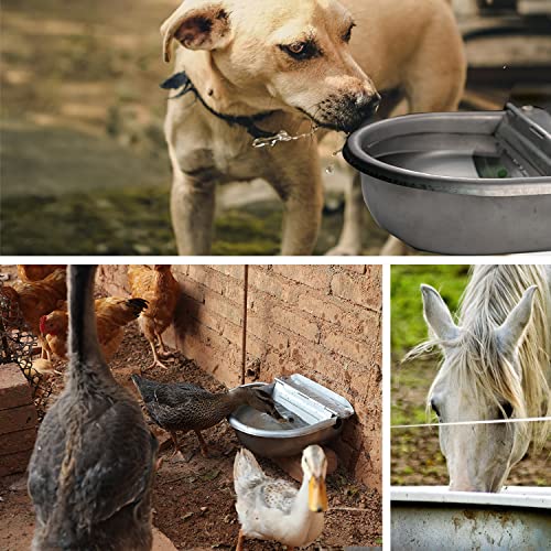 Automatic Water Dispenser for Dog Water Bowl Dispenser Large Size Stainless-Steel Waterer Feeder Self Filling Water Trough for Poultry and Livestock (Stainless Steel, Large) - color: Stainless Steel