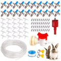 20Pcs Rabbit Nipple Drinker Automatic Watering System Kit | Includes 20 Drinking Nipples, 39 ft Hose, Hole Opener, Barb Fittings for G1/2" Connector, Bunny Small Animal Water Dispenser - size: 20Pcs