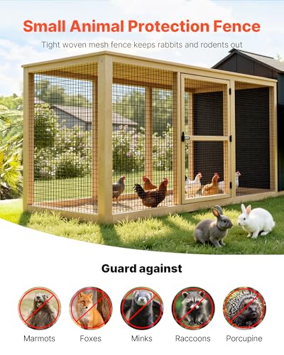 VEVOR Hardware Cloth 36 in x 25 ft, 2 x 3 in Mesh 16 Gauge Galvanized Wire Mesh Roll, Weather-Resistant Vinyl Coated Chicken Wire Fencing, Heavy Duty Welded Garden Plant Fencing for Rabbit Cage Snake - size: 36in*25ft 2in*3in