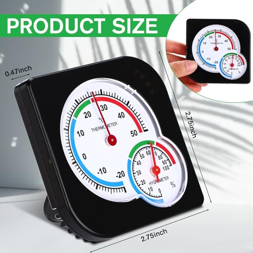 Tellegloww 20 Pcs Indoor Thermometer and Humidity Gauge Indoor Mini Thermometer Hygrometer Temperature Humidity Meter Temperature and Monitor with Pointers for Home, Kitchen, Planting Room