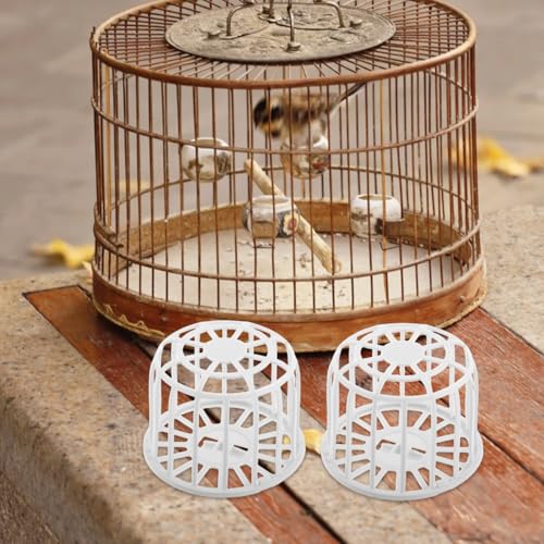 Kisangel 4Pcs Bird Nesting Material Holder, Plastic Breeding Basket | Bird Cage Accessories for Finches and Canaries, Reusable Cage Accessories for Small Parrots