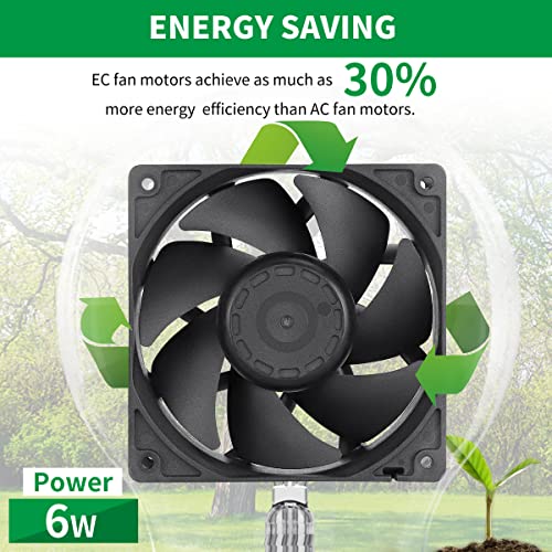 EC 120mm x 38mm Muffin Fan AC 110V 120V Axial Cooling | Ball Bearing, Small 4 inch High Airflow for Electronic Cabinet Server Case Greenhouse Ventilation Exhaust Projects - style: 120mm x 38mm