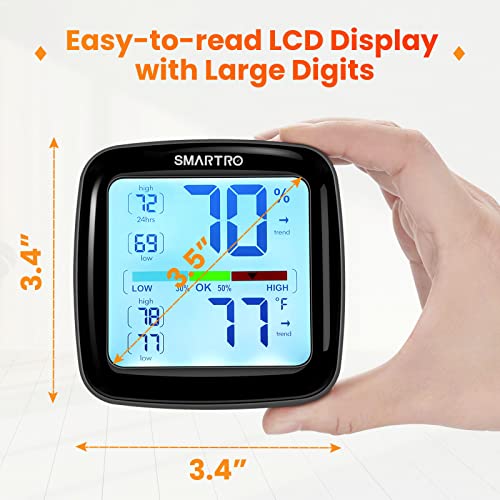 SC42 Professional Digital Hygrometer Indoor Thermometer 2 Pieces | Room Humidity Gauge Pro Accuracy Calibration