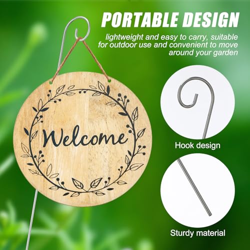 10 PCS Heavy Duty Shepherd Hooks,15.72 Inch Plant Label Hooks Garden Hanging Stake for Wedding Gardens Yards Flower Pots Wind Chimes Bird Feeders