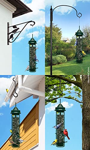 Squirrel Buster Classic Squirrel-proof Bird Feeder w/4 Feeding Ports, 2.4-pound Seed Capacity | Four feeding ports, weight-sensitive closure, seed ventilation, wire mesh for shared feeding