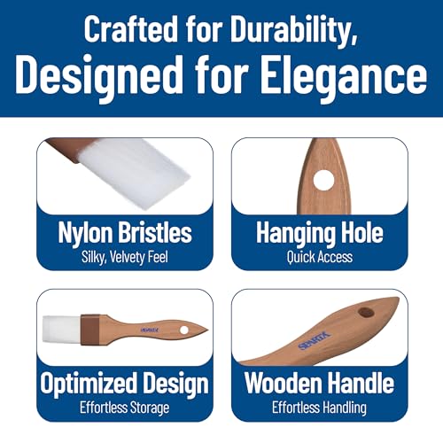 SPARTA Flat Nylon Pastry Brush – 4039600 Pastry Brush for Baking with Hardwood Handle and Nylon Bristles for Kitchens, Restaurants or Catering, 1.5in