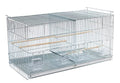 Lot of Galvanized Zinc Plated Stack and Lock Breeder Breeding Bird Flight Cage with Removable Divider Side Nesting Doors
