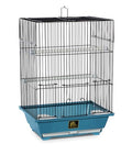 Prevue Pet Products Small Bird Cage - Blue and Black | Ideal for Finches, Canaries, Songbirds, & Small Parakeets, Lightweight Indoor Enclosure