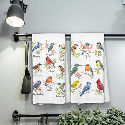 Bird Gifts Kitchen Towels, Gifts for Bird Lovers Women, Birds Birder Dish Towels for Kitchen,Birds Decorative Hand Towels for Bathroom - color: Color-4