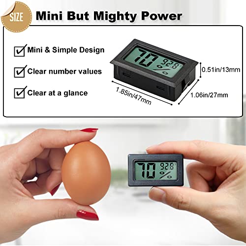 Humidity Gauge,Newlight66 Digital Hygrometer Indoor Outdoor Hygrometer Thermometer for Home Car Greenhouse（12 Pack