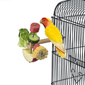 Sturdy Bird Food Holder, Wooden Perch for Cage, Rotating Stand for Fresh Fruits and Veggies, Interactive Toy for Parrots, Reducing Boredom | Bird Cage Feeder Foraging Toys,Parrot Fruit Vegetable Skewer,Bird Treat Sticks for Cockatiel Conure,Reducing Bored