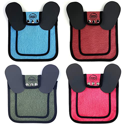 DOWN UNDER OUTDOORS 4 Pack Medium-Large Chicken Saddle, Hen Apron (Mixed) | Adjustable Straps, Chicken Apron, Poultry Saver, Pet Supplies, Including Shoulder Cover, 14 oz Breathable Cotton Canvas - color: Burgundy, Pink, Blue and Green