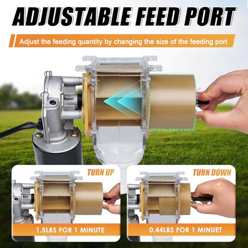 Timed Automatic Chicken Feeder 16 Groups of Timer & Quantitative | Chicken Feeder with Timer Poultry Feeders for Duck Bird, Adjustable Feed Port, Timed Design, Easy to Install,Widely Used