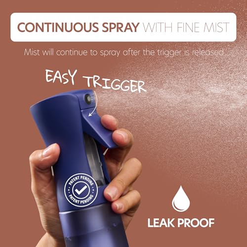 10 OZ Continuous Spray Bottles - Ultra Fine Mist Sprayer | Water Spray Bottle For Hair Stuff, Mister Spray Bottle For Plants Mister | Hair Spray Bottles For Hairstyling, Cleaning, Salons - color: Future Dusk Purple