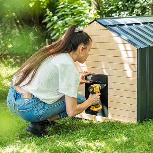 RUN-CHICKEN Door T50 – Automatic Chicken Coop Door Opener, Battery Powered & Weatherproof Aluminum, Smart App & Timer Control, Predator Proof, Easy Install, Reliable All-Season Performance (Onyx)