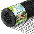 Black Hardware Cloth 1/2inch 48in x 100ft 19 Gauge, PVC Coated Galvanized Steel Chicken Wire Fence Roll Garden Plant Welded Metal Wire Fencing Roll, Rabbit Cages Snake Fence, Black - size: 1/2 inch 48in x 100ft