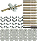 17 Sets Bird Perch Screws with Socket, Bird Perch Hardware for Cage Platform Mounting, DIY Cages (Double-Ended Screws)