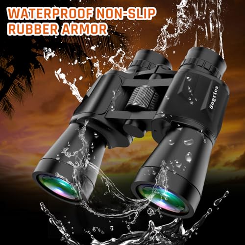 20x50 High Power Binoculars for Adults with Low Light Night Vision | Military Compact HD Professional/Daily Waterproof Binoculars for Bird Watching/Traveling/Outdoor - size: 20x50