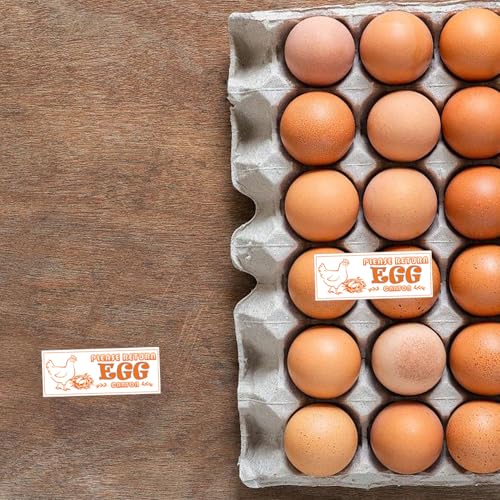 Please Return Egg Carton Stickers 1x2.5 Inch Farm Fresh Eggs Carton Labels 480 Pcs Eggs Carton Labels Egg Stickers Chicken Egg Cartons Sticker for Chicken Container Packaging Stickers