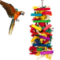 Extra Large Natural Wood Bird Toys for Macaws, African Grey, Amazon Parrots | MEWTOGO, Fun to Climb on, to Swing on, to Chew on, to Unravel, to Preen, Brightly Colored, Appealing to Birds, Bird Gifts - style: Long