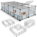 BUCATSTATE Guinea Pig Cages with Floor Mat, 20 Panels Guinea Pigs Playpen with Top Cover, Metal Rabbit Cage Indoor for Hedgehogs, Quail, Chickens (47" L x 24" W x 12" H) - style: 47"x24"x12" (LxWxH)